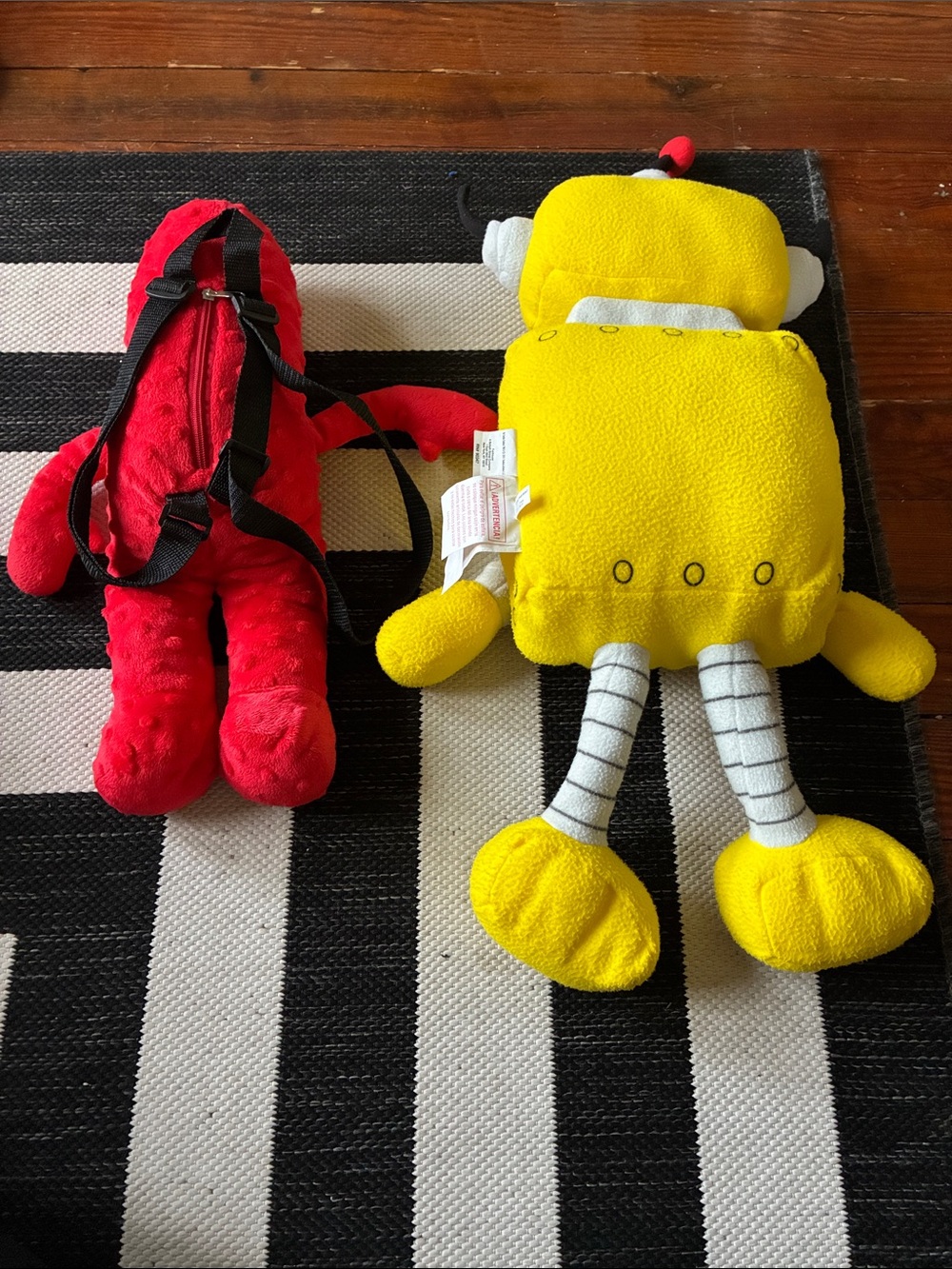 Yo Gaba Gaba Yellow Robot and Red Cyclops Plush Toy/Backpack - Picture 2 of 16